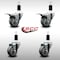 Service Caster 3'' SS Gray Poly Swivel 1-3/8'' Expanding Stem Caster Set 2 Total Lock Brakes, 4PK SCC-SSEXTTL20S314-PPUB-2-S-2-138 - alternate 3